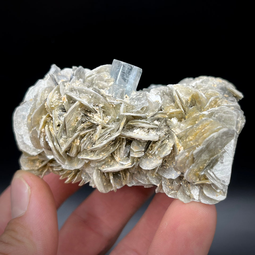 Aquamarine on Muscovite Feldspar Matrix