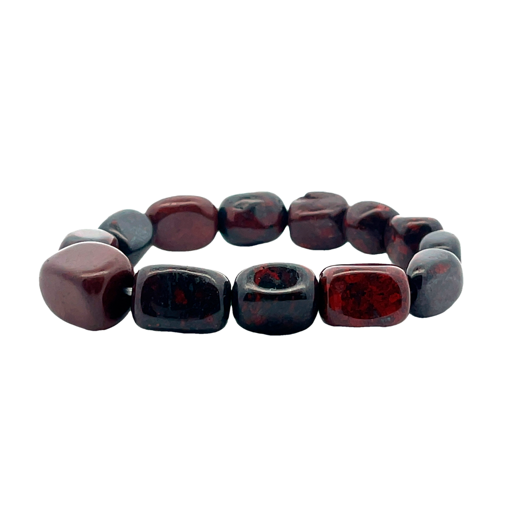 JASPER BRECCIATED TUMBLESTONE BRACELET