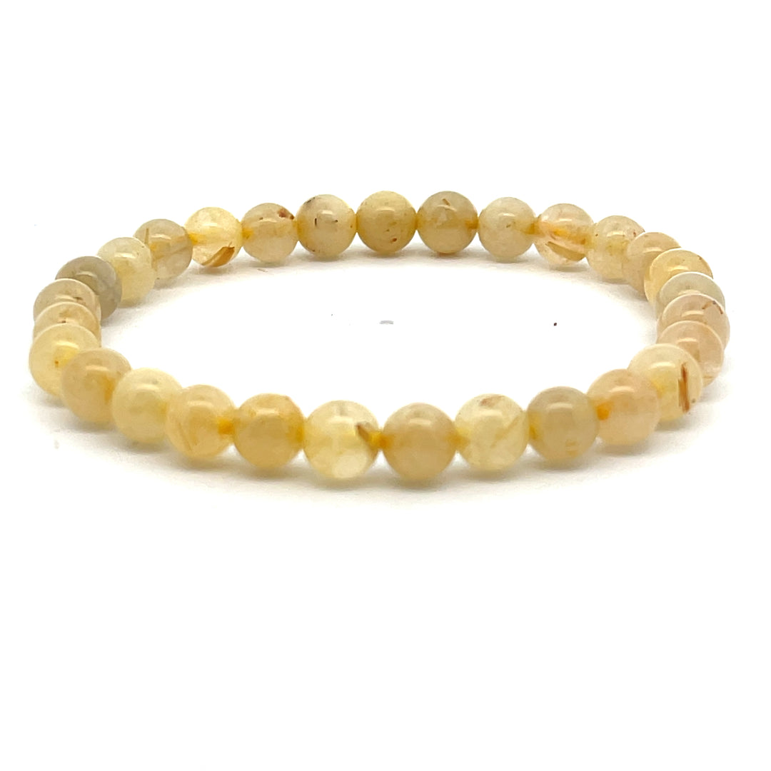 Gold Rutilated Quartz Bracelet