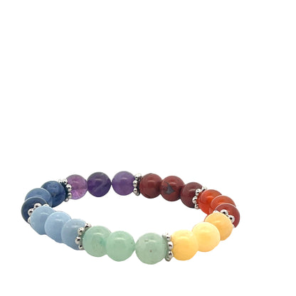 7 CHAKRA, FLOWER SPACERS BRACELET