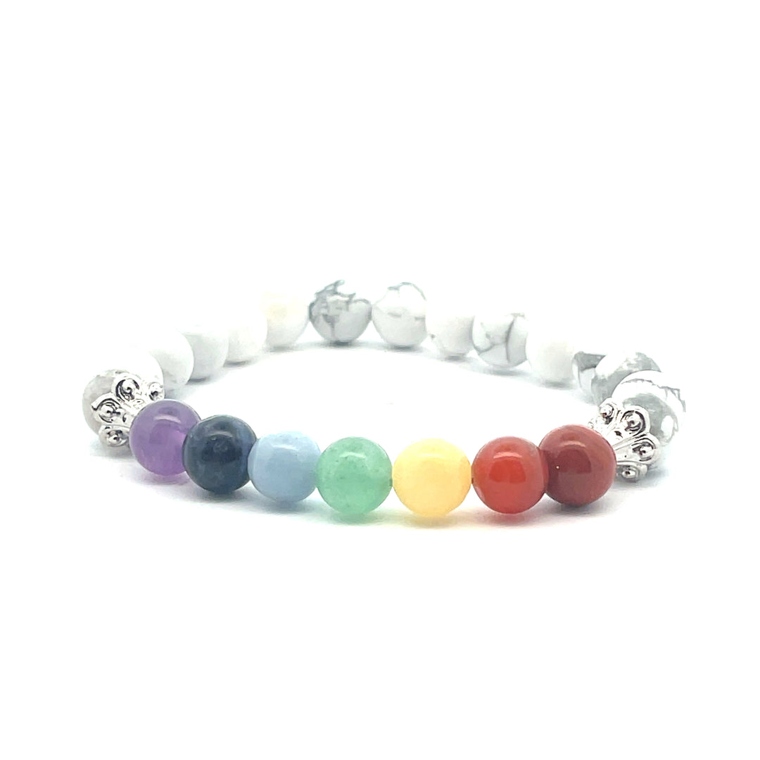 Howlite 7 Chakra Bracelet