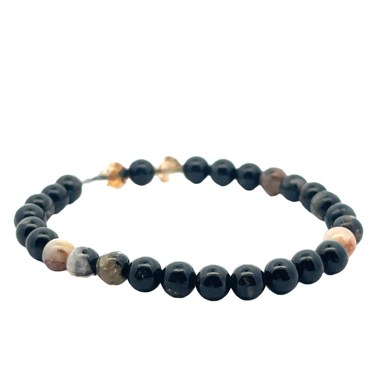 BLACK TOURMALINE, QUARTZ BRACELET