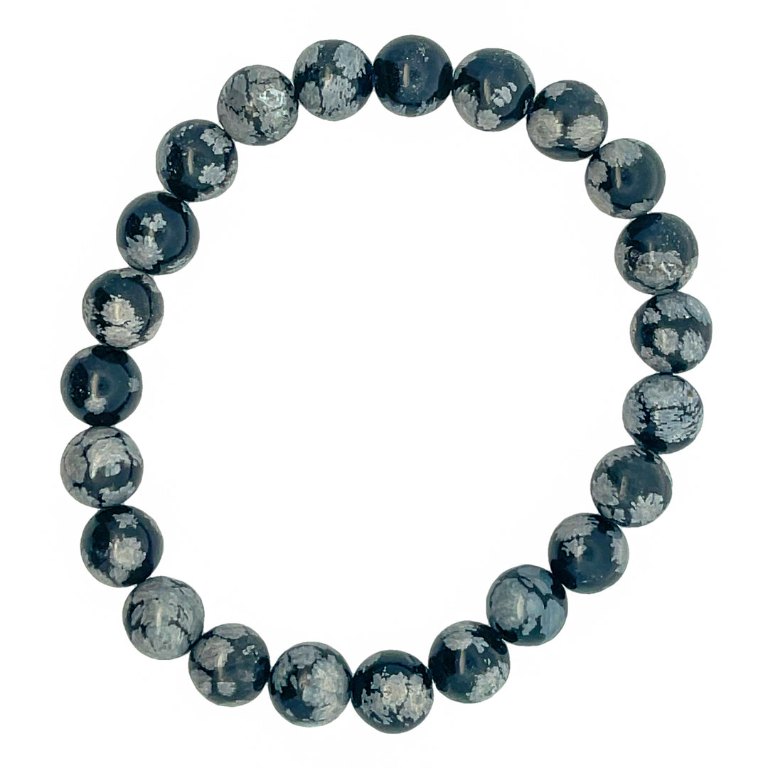 SNOWFLAKE OBSIDIAN BRACELET