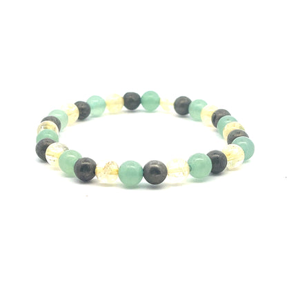 GREEN AVENTURINE, CITRINE, PYRITE