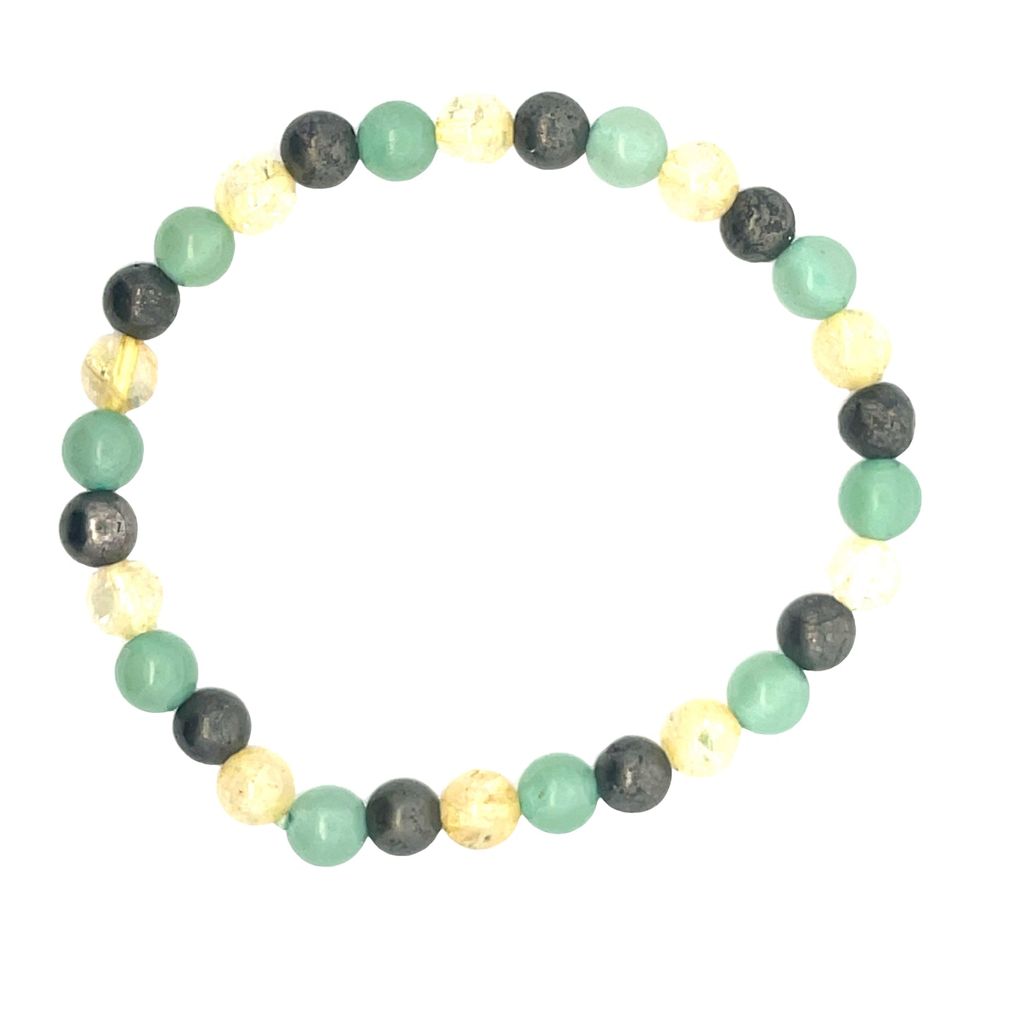 GREEN AVENTURINE, CITRINE, PYRITE