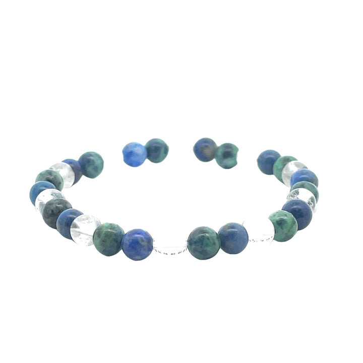 CHRYSOCOLLA, LAPIS, CRYSTAL BRACELET