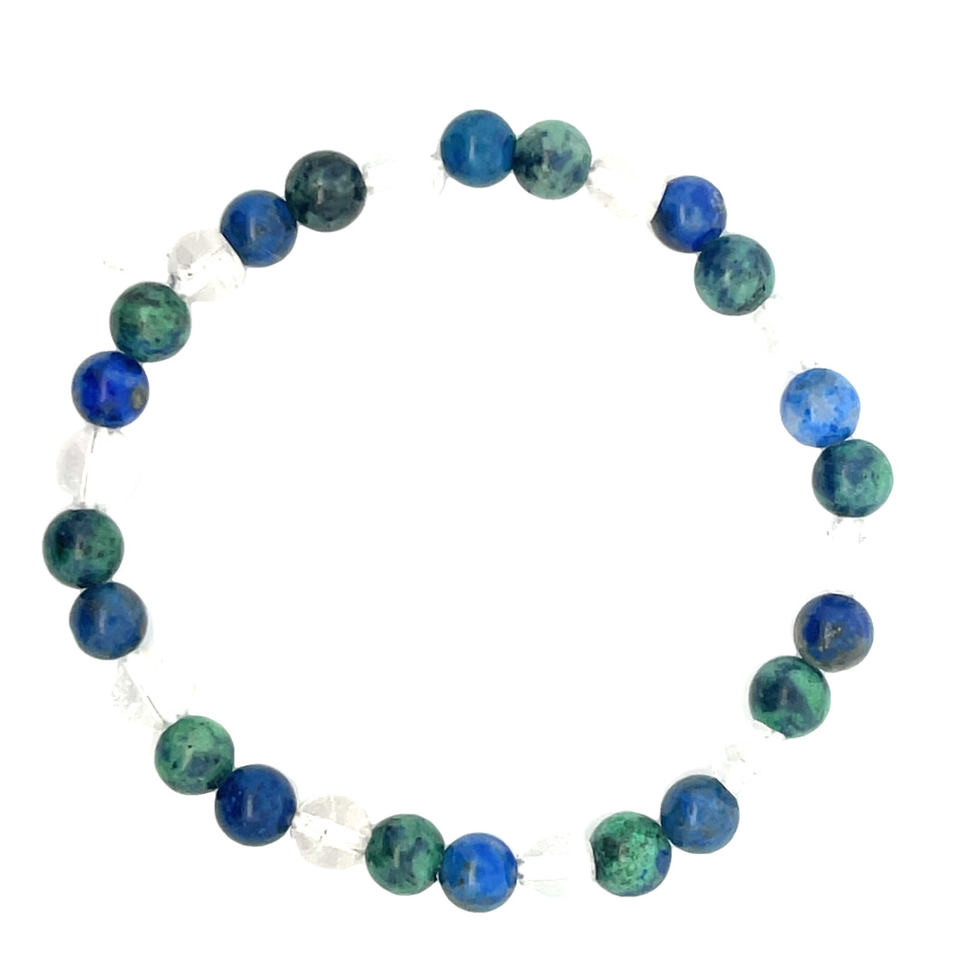 CHRYSOCOLLA, LAPIS, CRYSTAL BRACELET