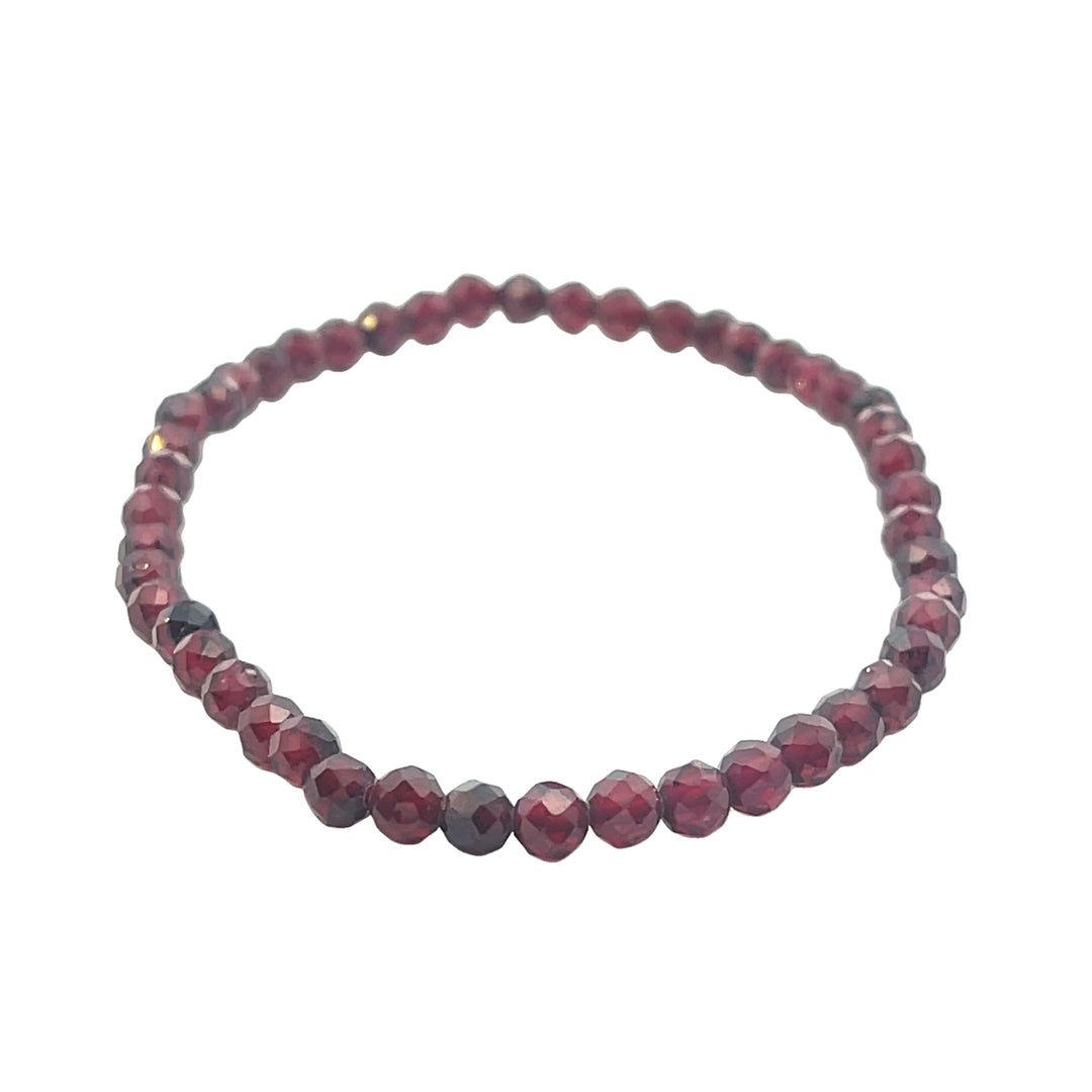 GARNET FACETED BRACELET