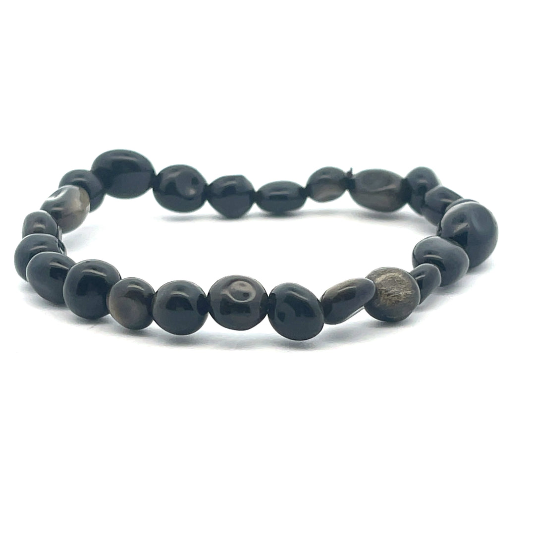 GOLDSHEEN OBSIDIAN TUMBLESTONE BRACELET