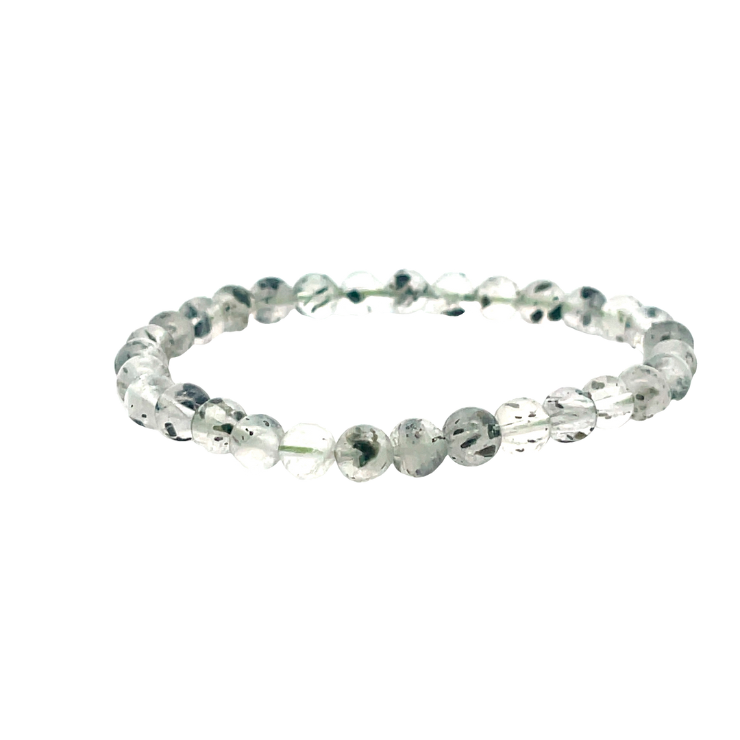 Clear Quartz With Green Mica Bracelet