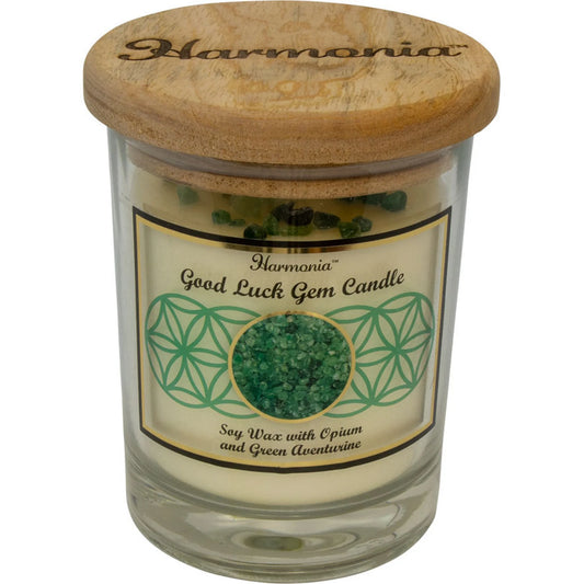 Good Luck - Green Aventurine Gemstone Soy Candle