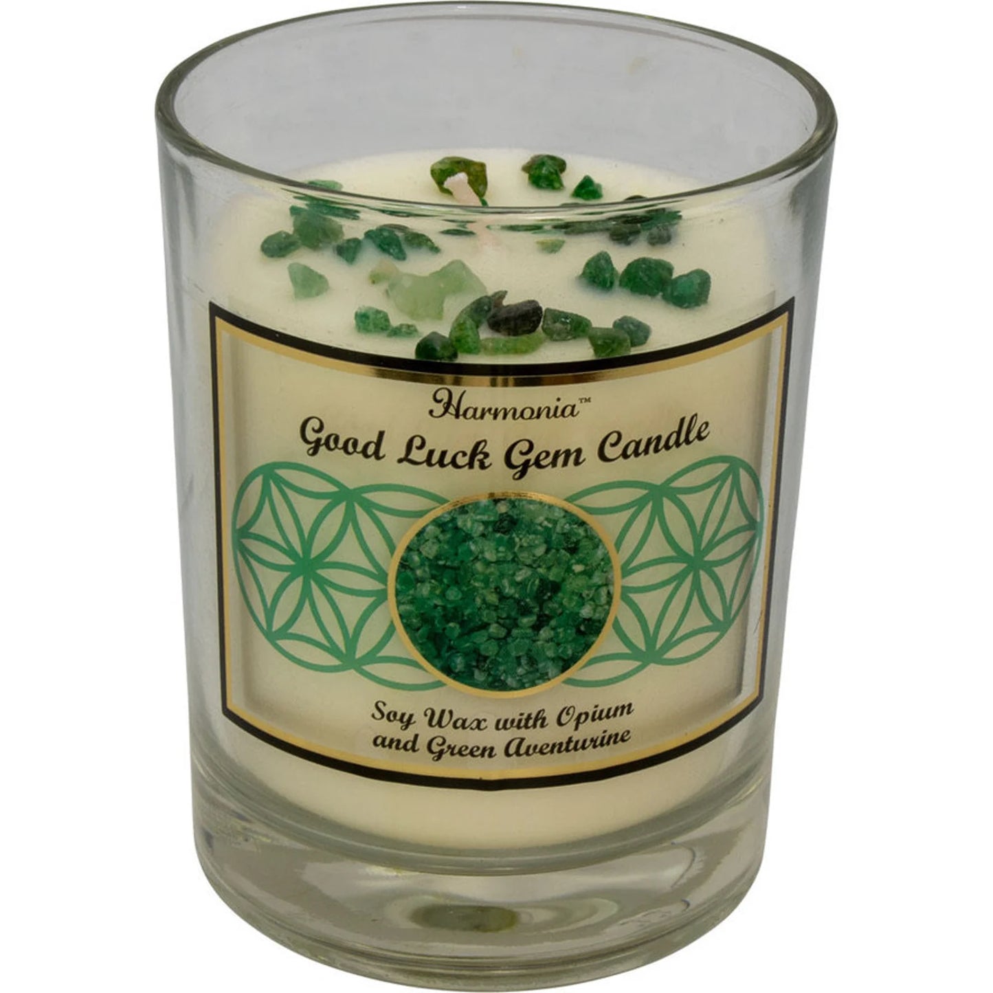 Good Luck - Green Aventurine Gemstone Soy Candle