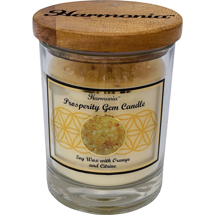 Prosperity - Citrine Gemstone Soy Candle