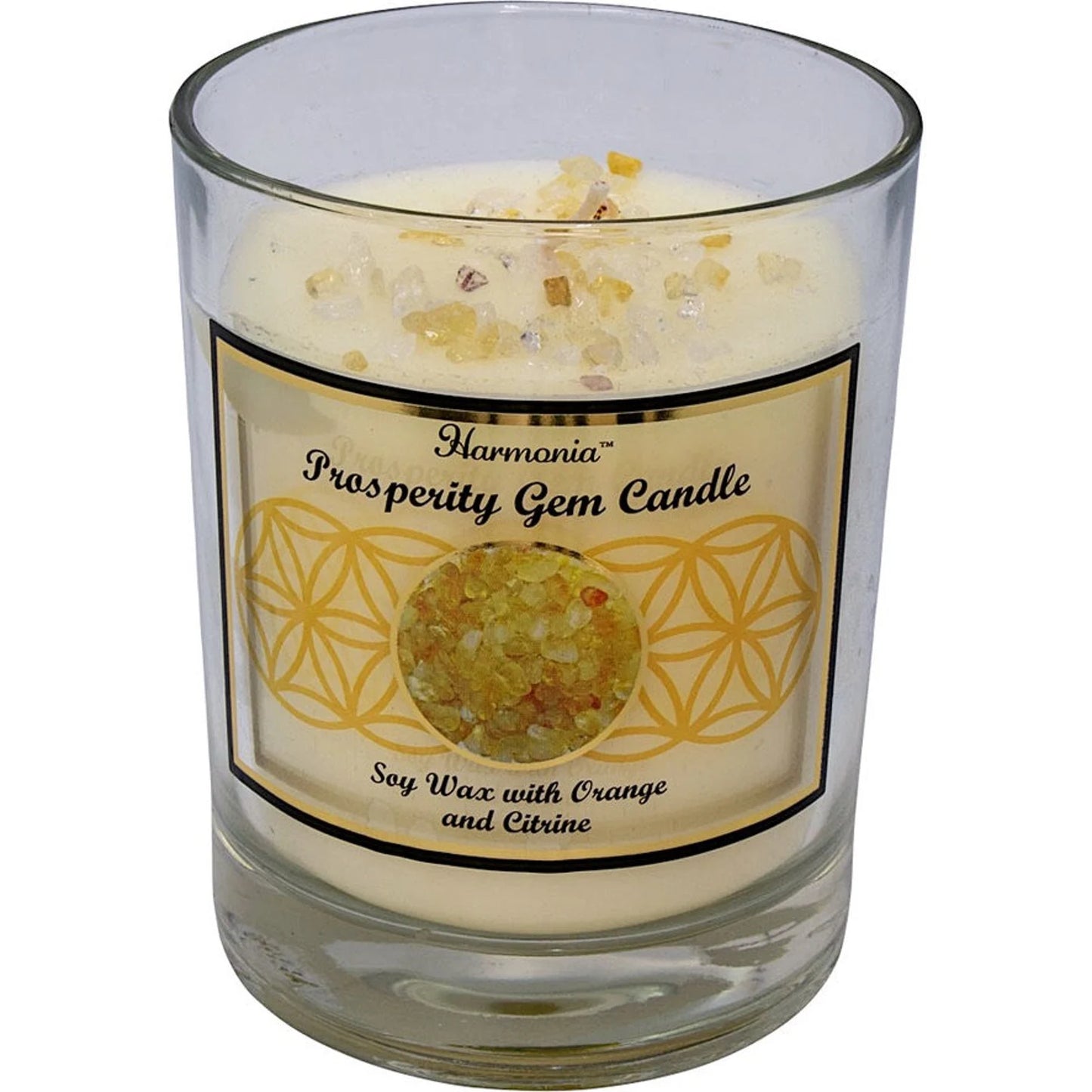 Prosperity - Citrine Gemstone Soy Candle