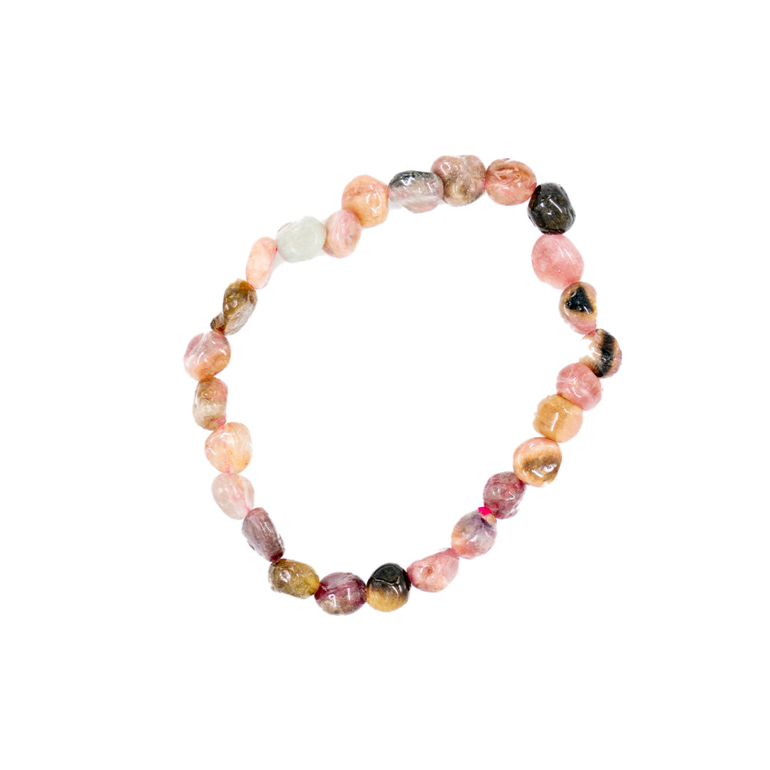 MIXED TOURMALINE TUMBLESTONE BRACELET