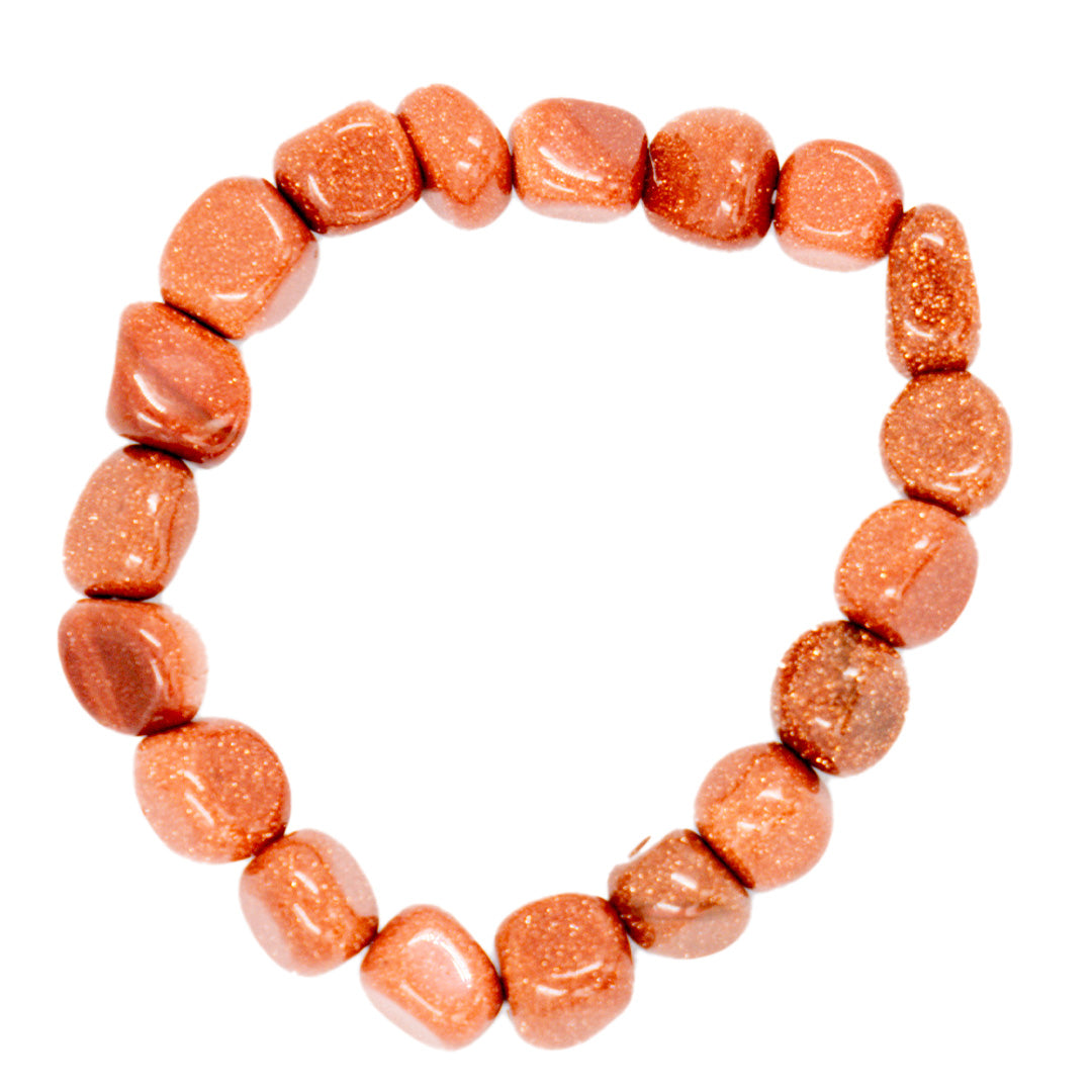 GOLDSTONE RED TUMBLESTONE BRACELET