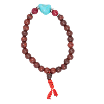 ROSEWOOD WITH TURQUOISE NUGGET