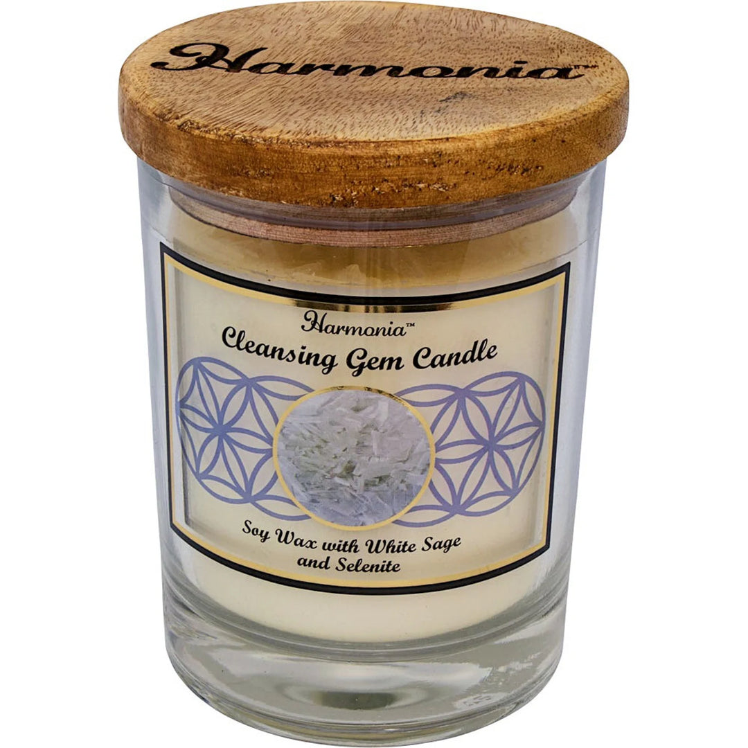 Cleansing - Selenite Gemstone Soy Candle