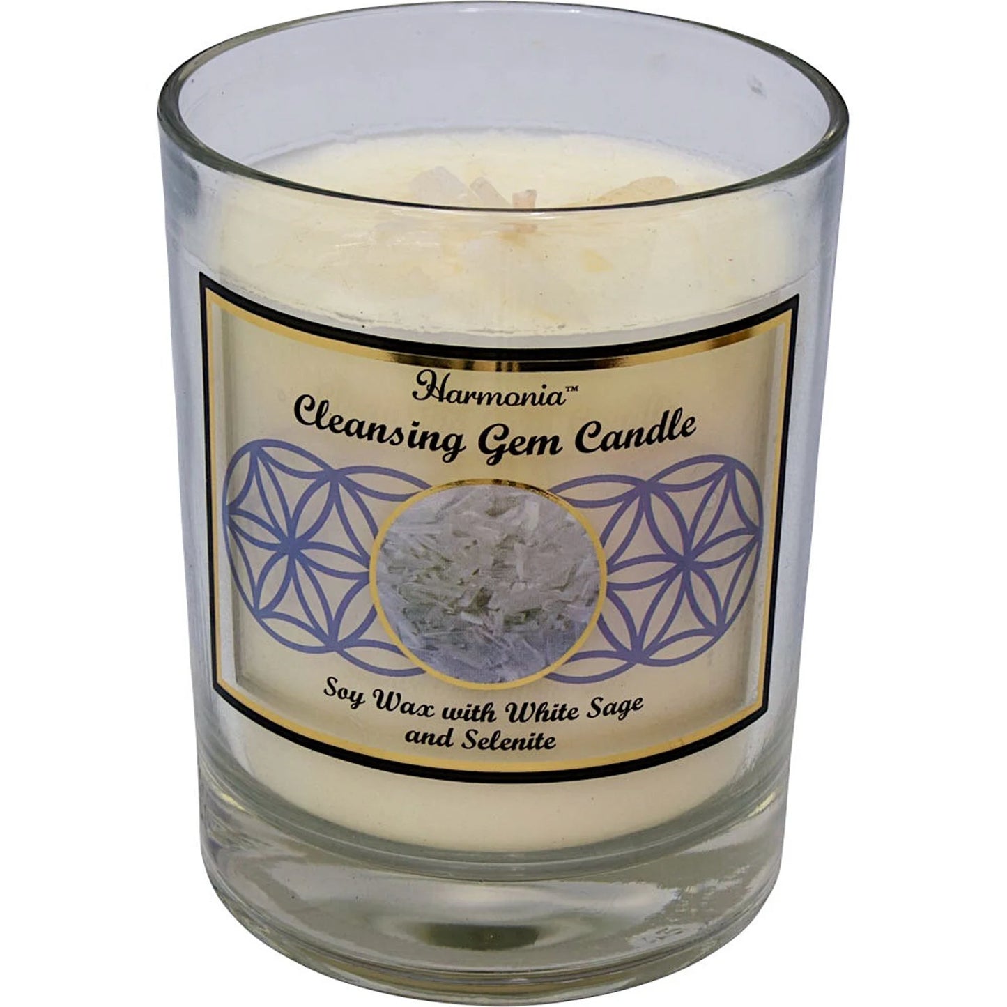 Cleansing - Selenite Gemstone Soy Candle