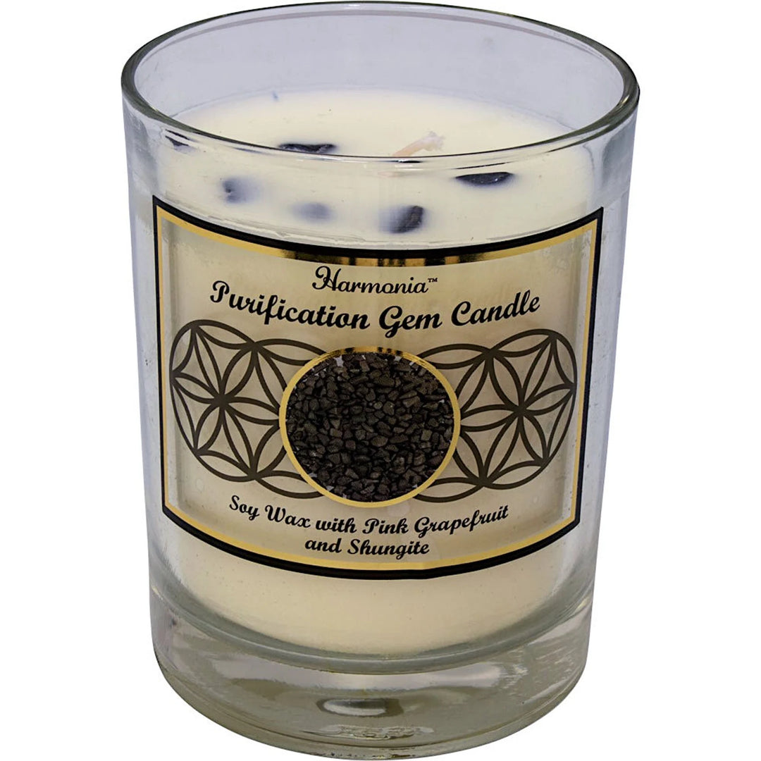 Purification - Shungite Gemstone Soy Candle