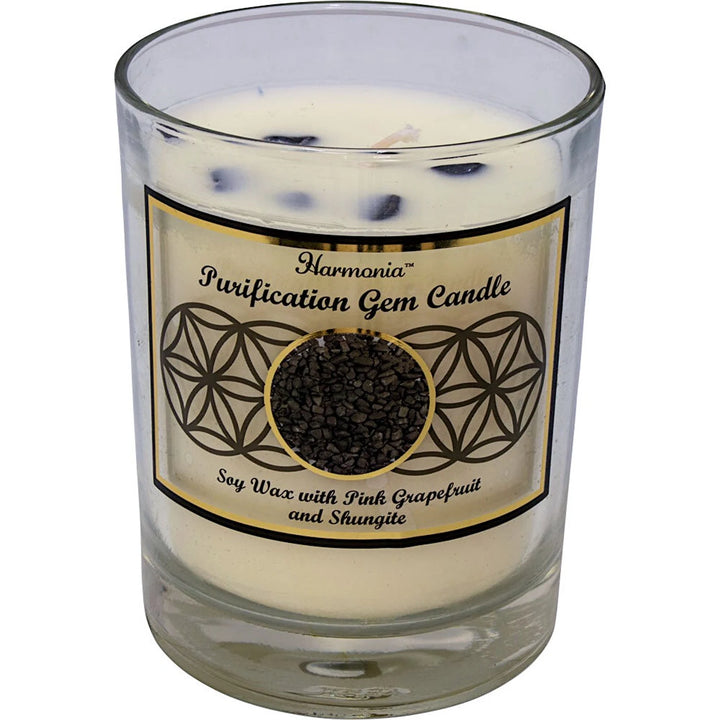 Purification - Shungite Gemstone Soy Candle