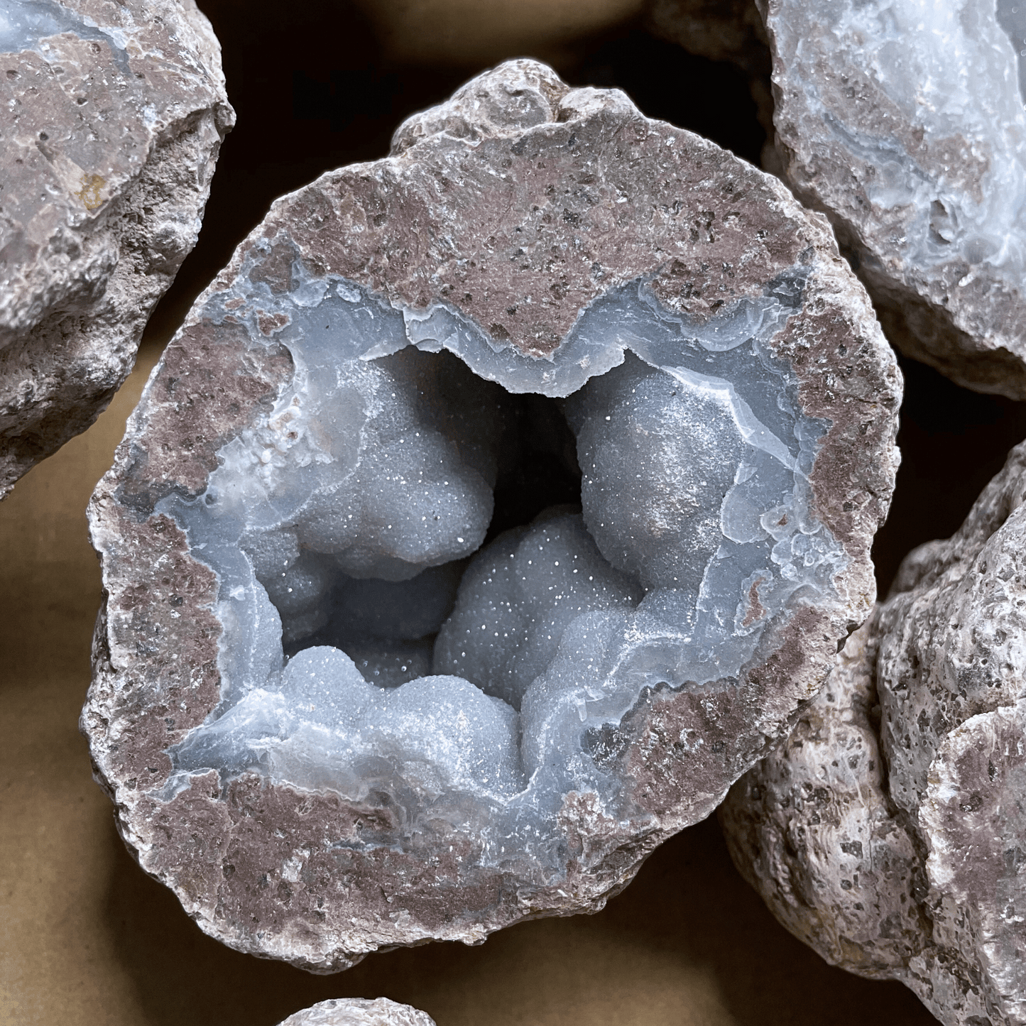 UV Reactive Blue Agate Geodes