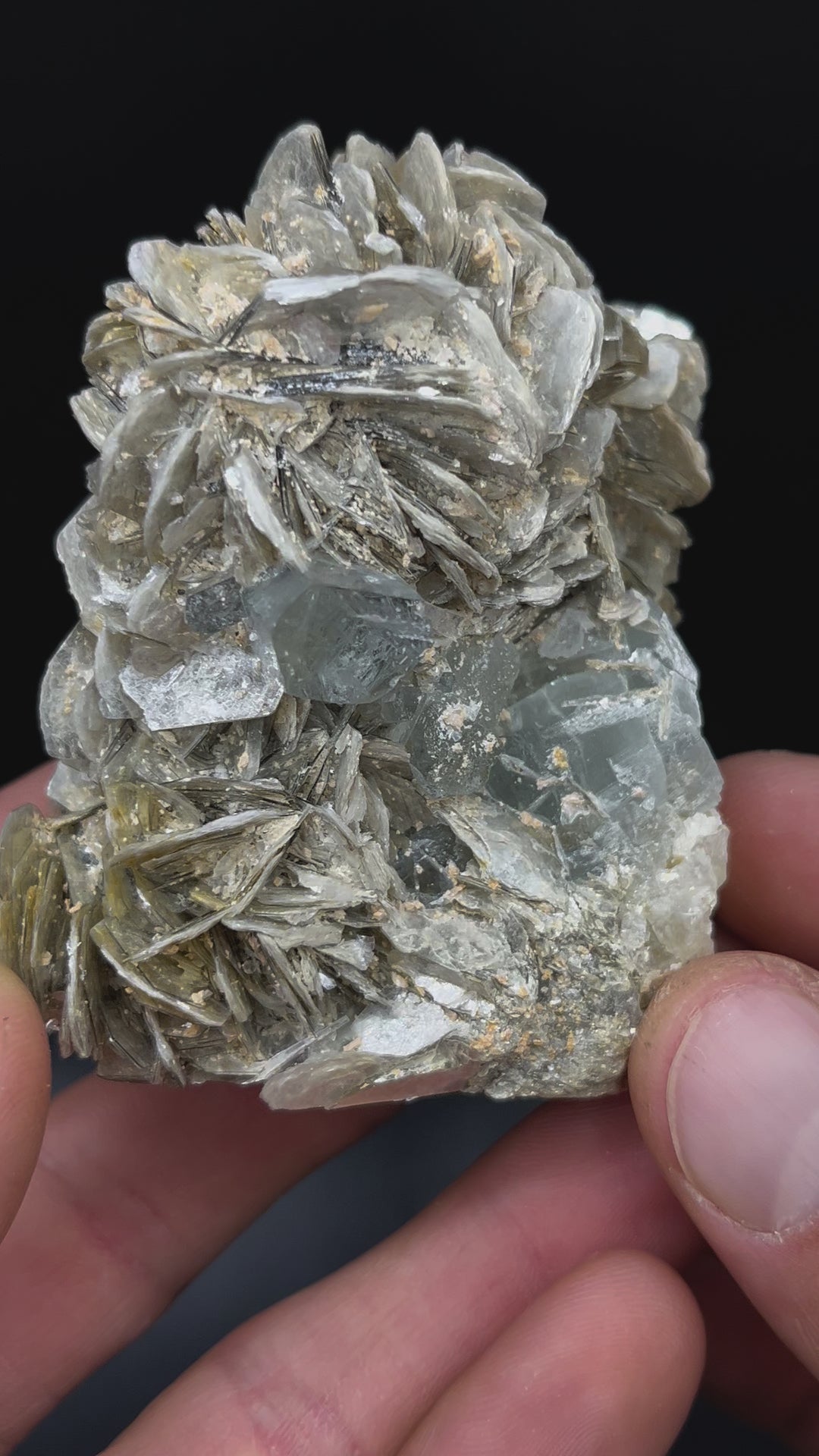 Aquamarine on Muscovite Feldspar Matrix