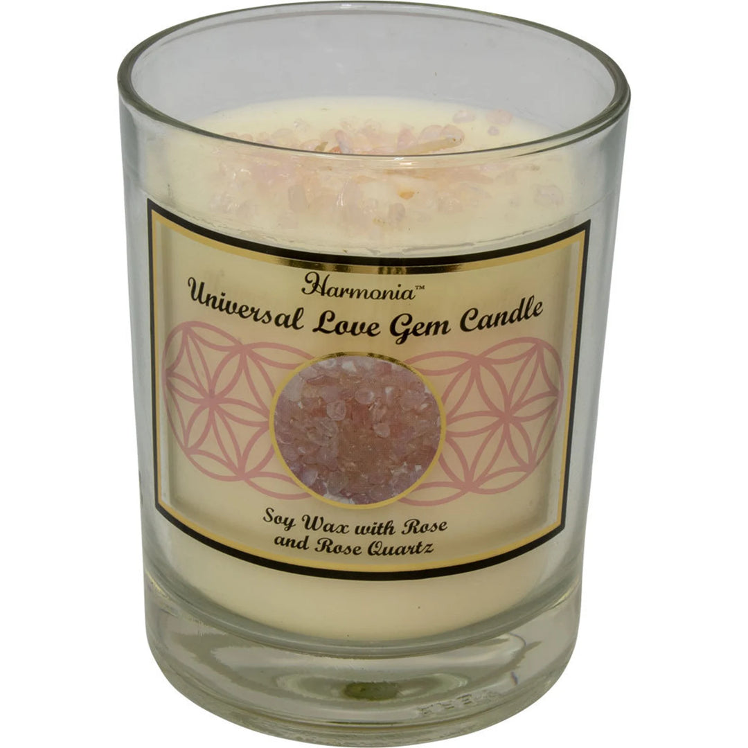 Universal Love - Rose Quartz Gemstone Soy Candle