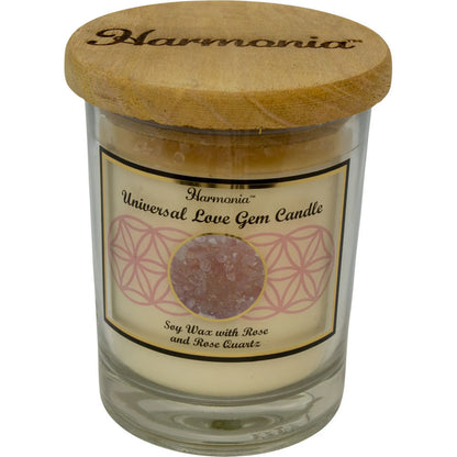 Universal Love - Rose Quartz Gemstone Soy Candle