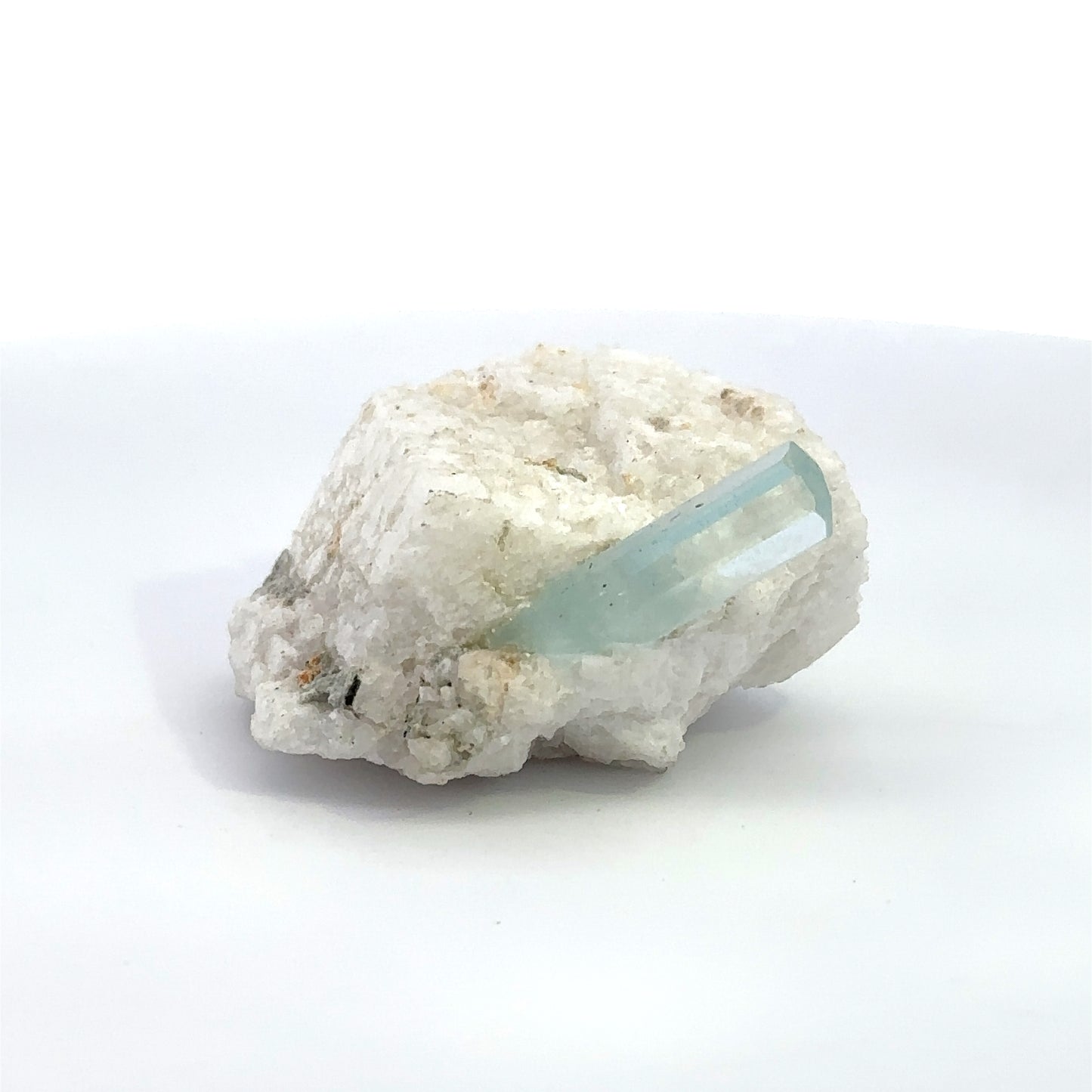 Aquamarine on Feldspar matrix 25