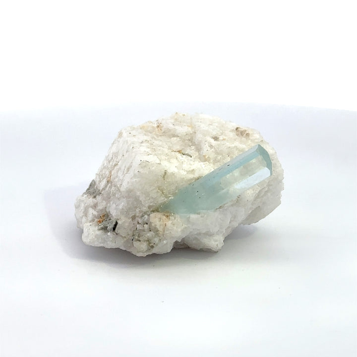 Aquamarine on Feldspar matrix 25 Specimen