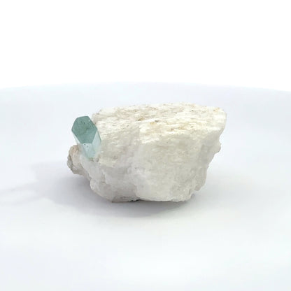 Aquamarine on Feldspar matrix 25