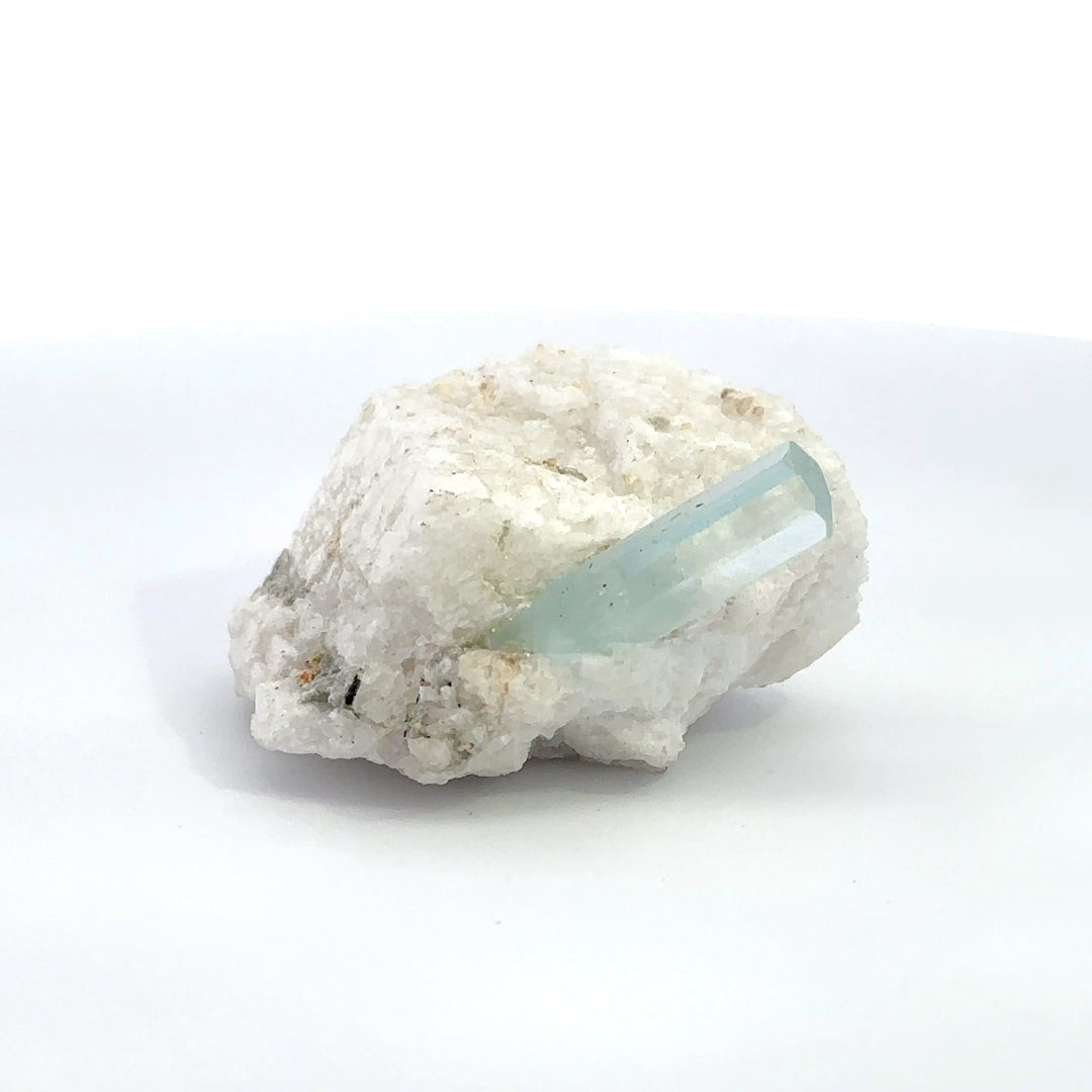 Aquamarine on Feldspar matrix 25 Specimen