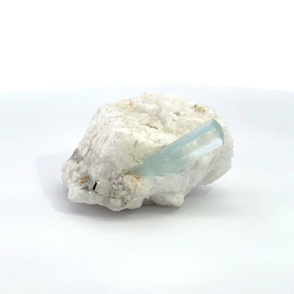 Aquamarine on Feldspar matrix 25