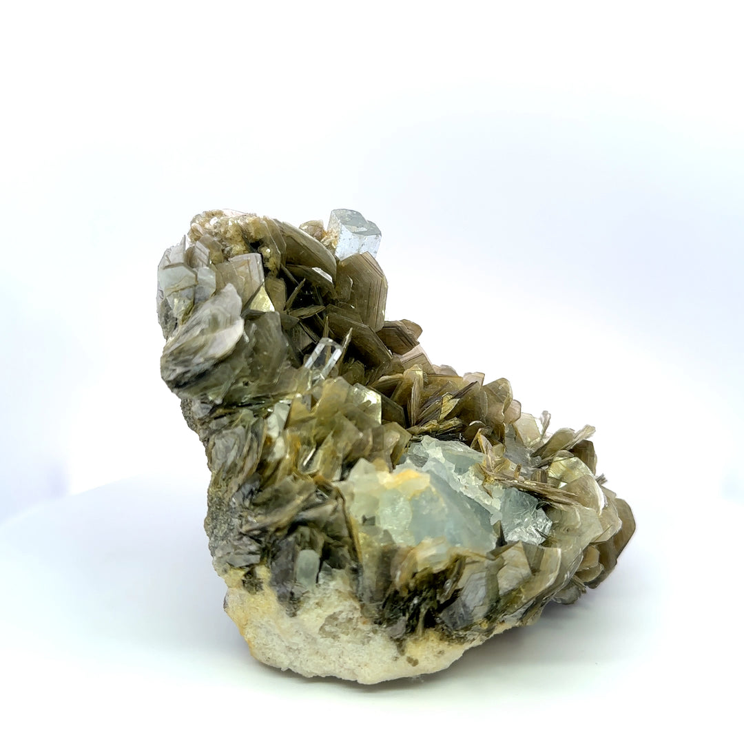 Aquamarine On mUscovite Feldspar Matrix -A32