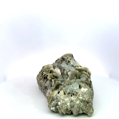 Aquamarine on Muscovite Feldspar Matrix - A34