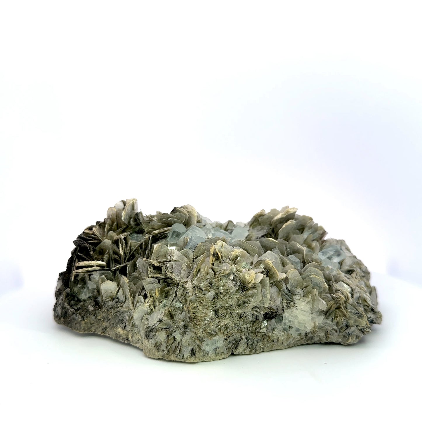 Aquamarine on Muscovite Feldspar Matrix - A34