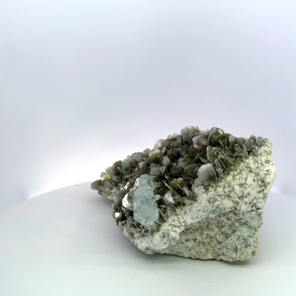 Aquamarine on Muscovite Feldspar Matrix - A 35