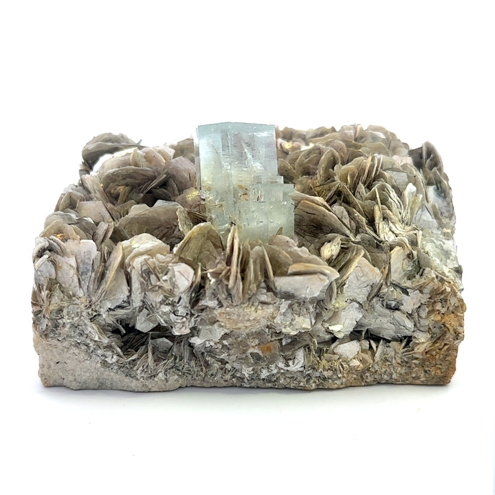 Aquamarine On Muscovite Feldspar Matrix - A41