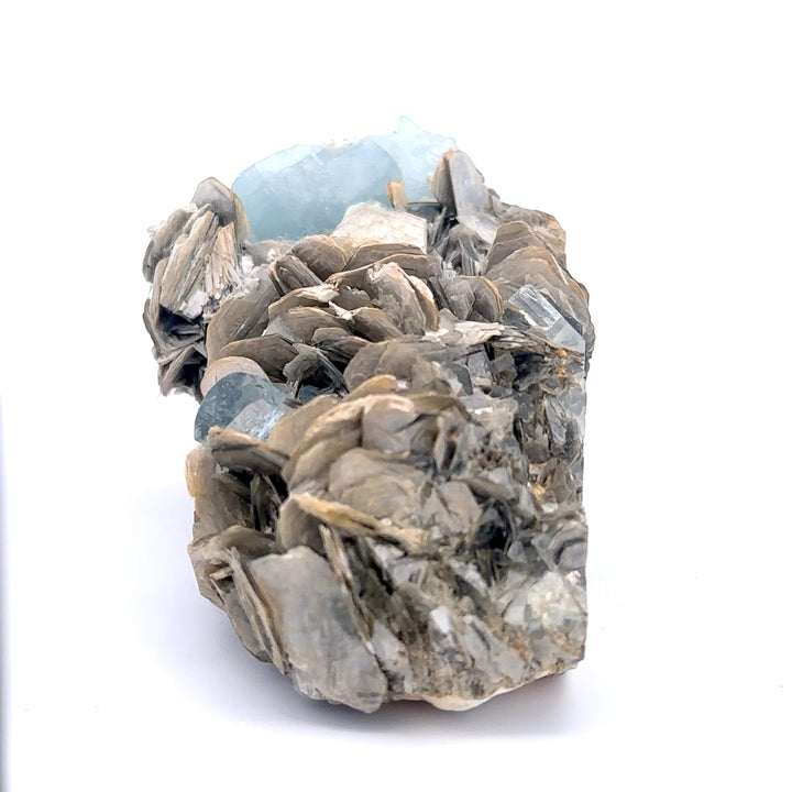 Aquamarine on Muscovite Feldspar Matrix - A42