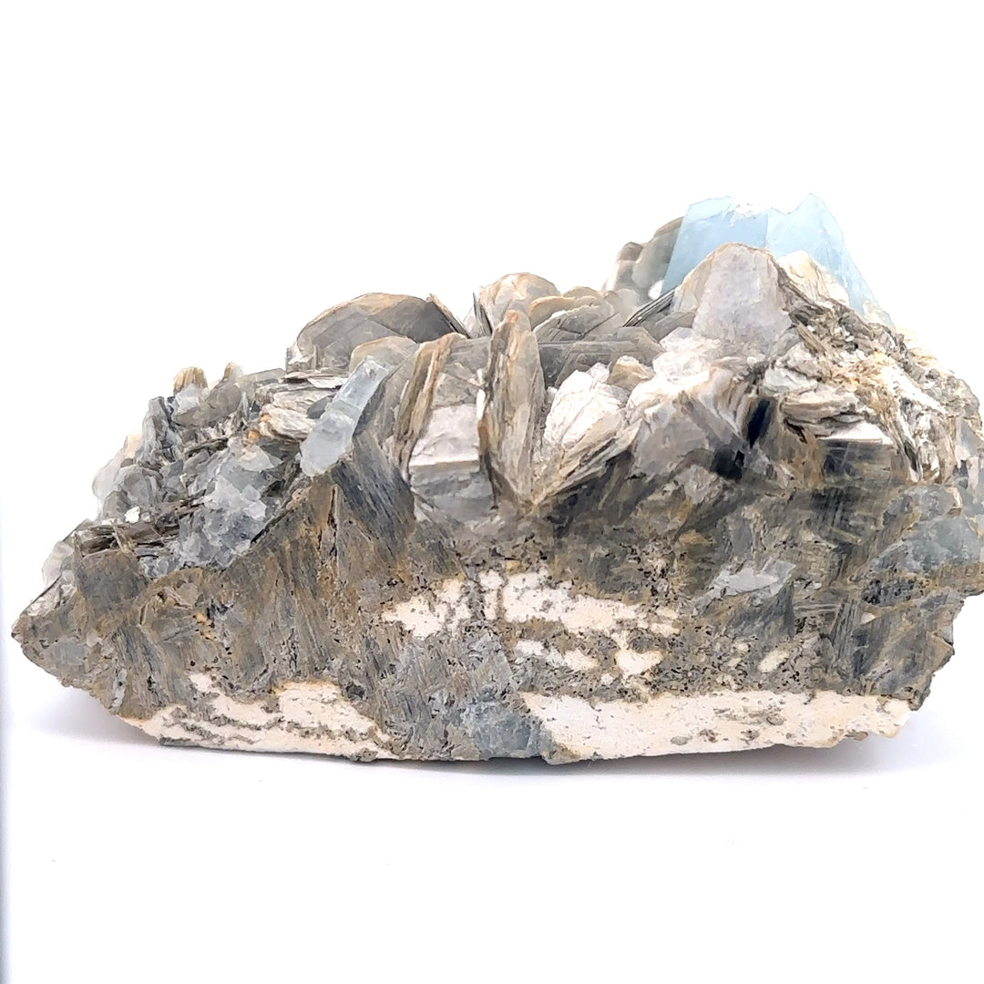 Aquamarine on Muscovite Feldspar Matrix - A42