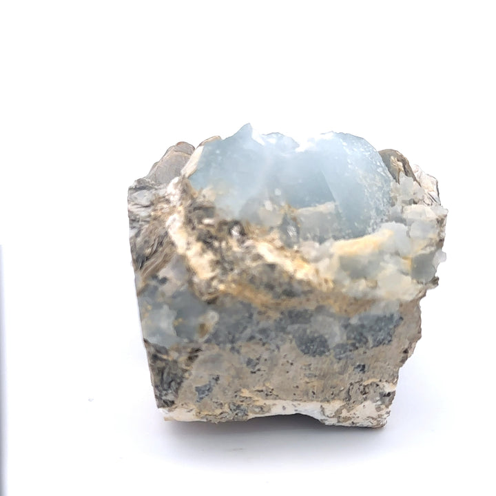 Aquamarine on Muscovite Feldspar Matrix - A42