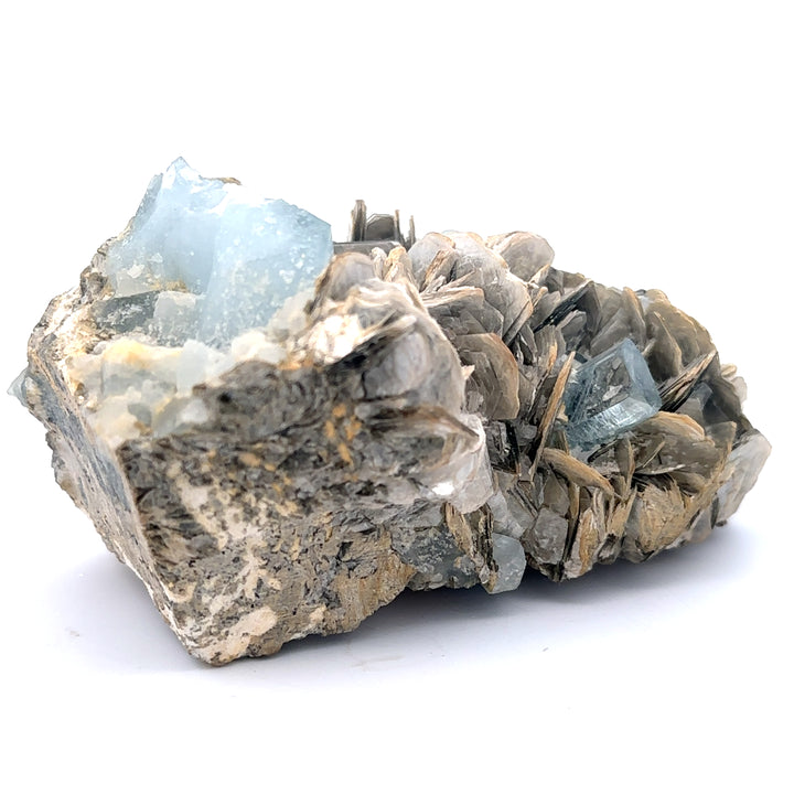 Aquamarine on Muscovite Feldspar Matrix - A42