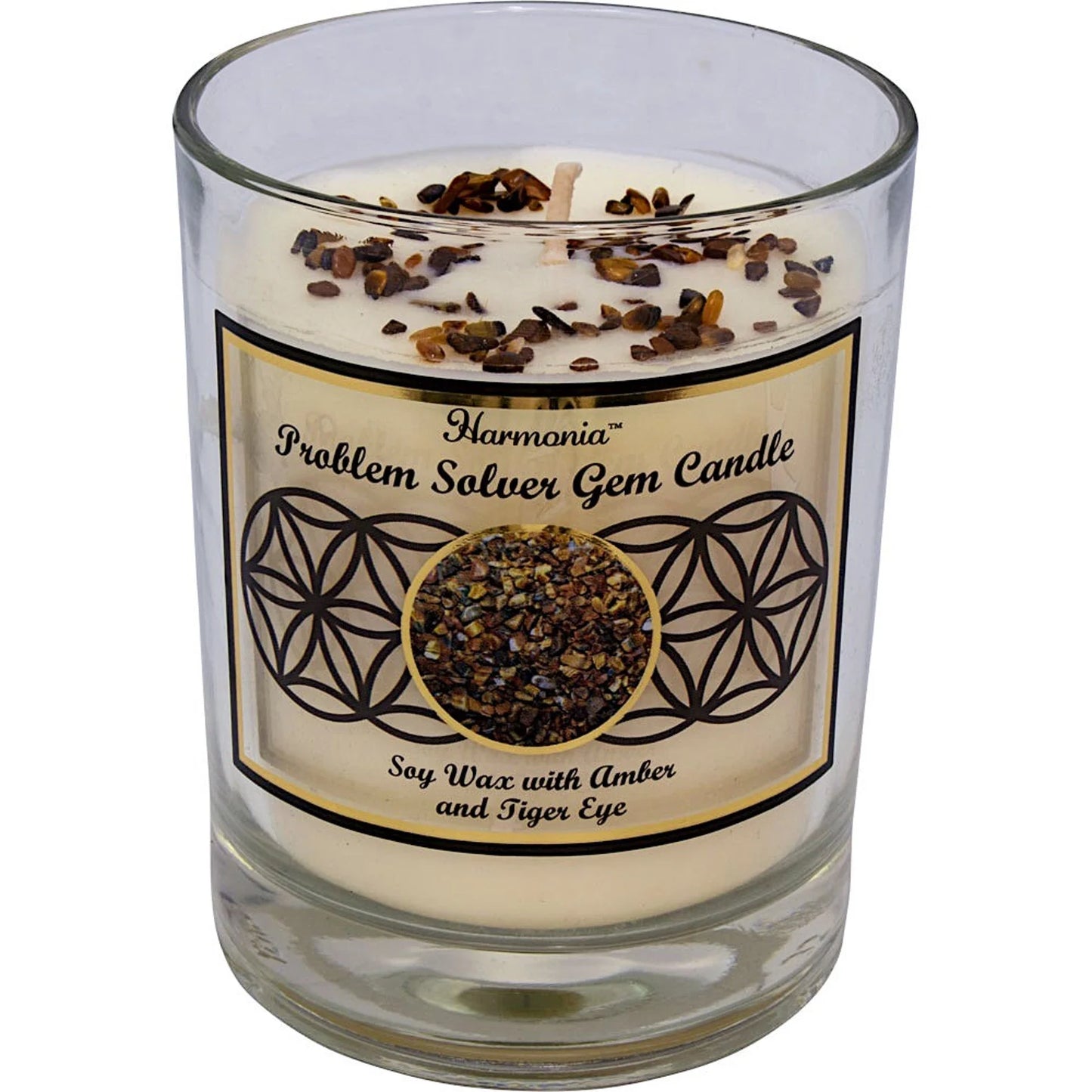 Problem Solver - Tiger Eye Gemstone Soy Candle